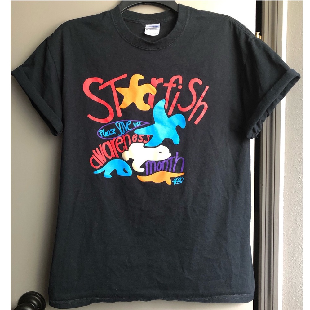 “starfish awareness month” graphic tee